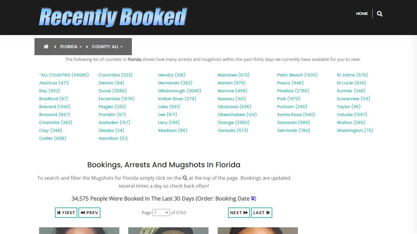 Recent bookings, Arrests, Mugshots in Florida - Recently Booked