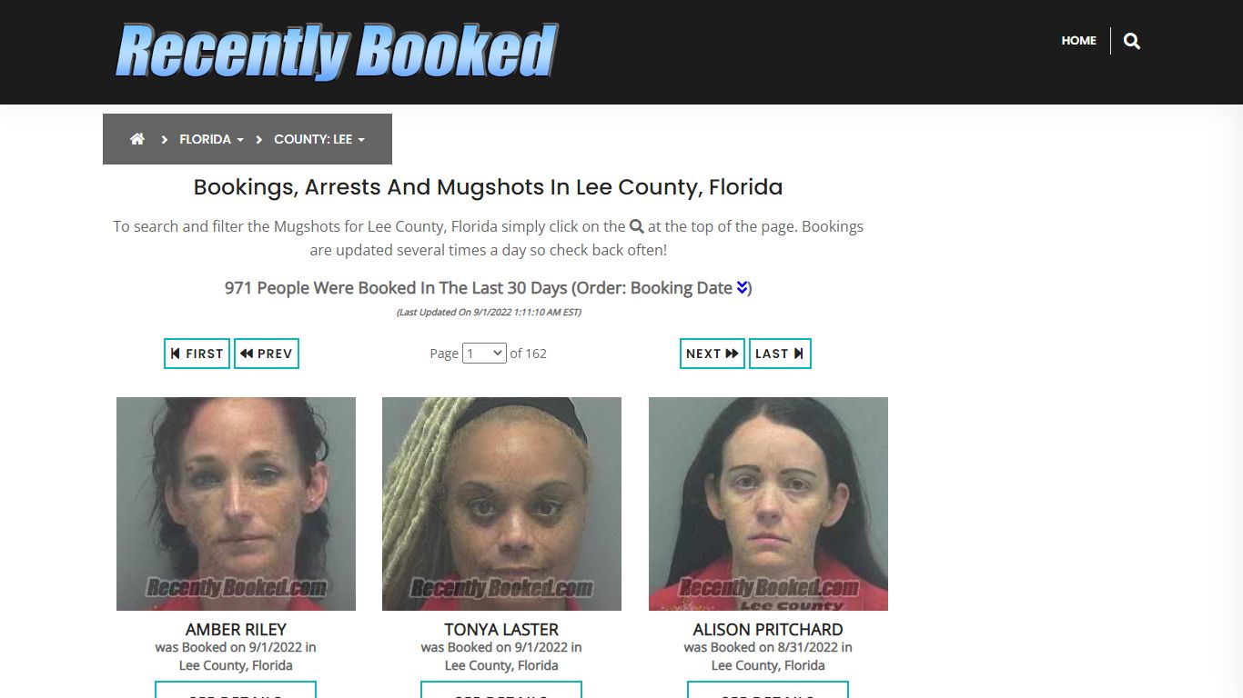 Recent bookings, Arrests, Mugshots in Lee County, Florida - Recently Booked